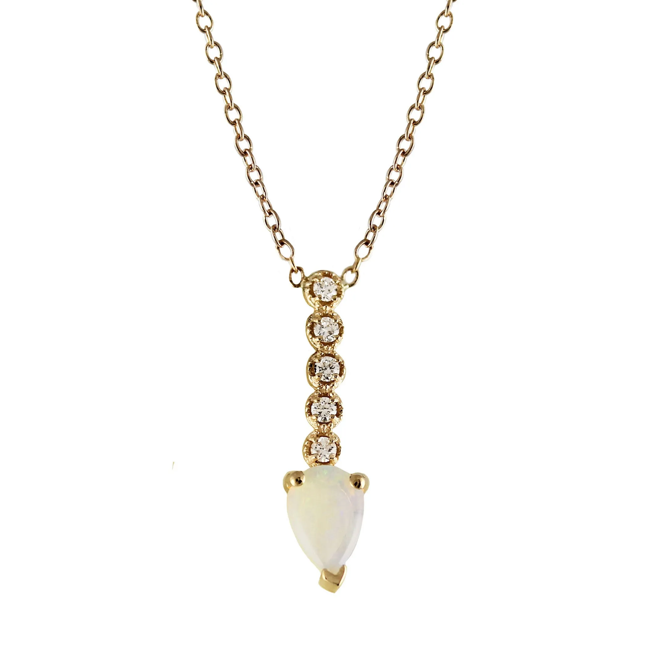 14K OPAL PENDULUM NECKLACE