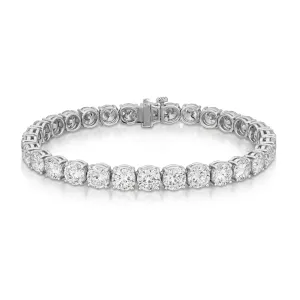 23.92 Carat Round Brilliant Cut Diamond Line Bracelet