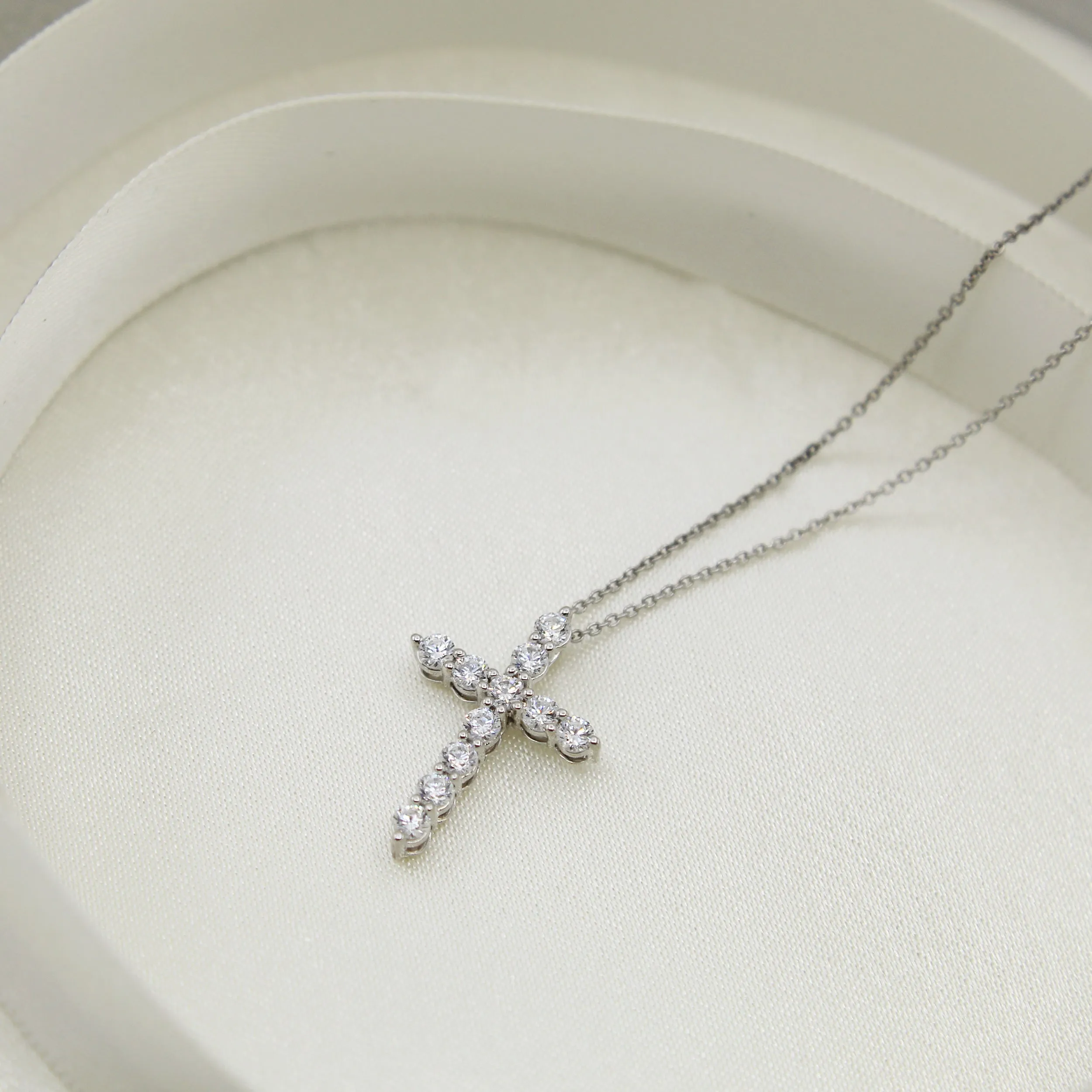 3/4ct tw Diamond Cross Pendant in Sterling Silver
