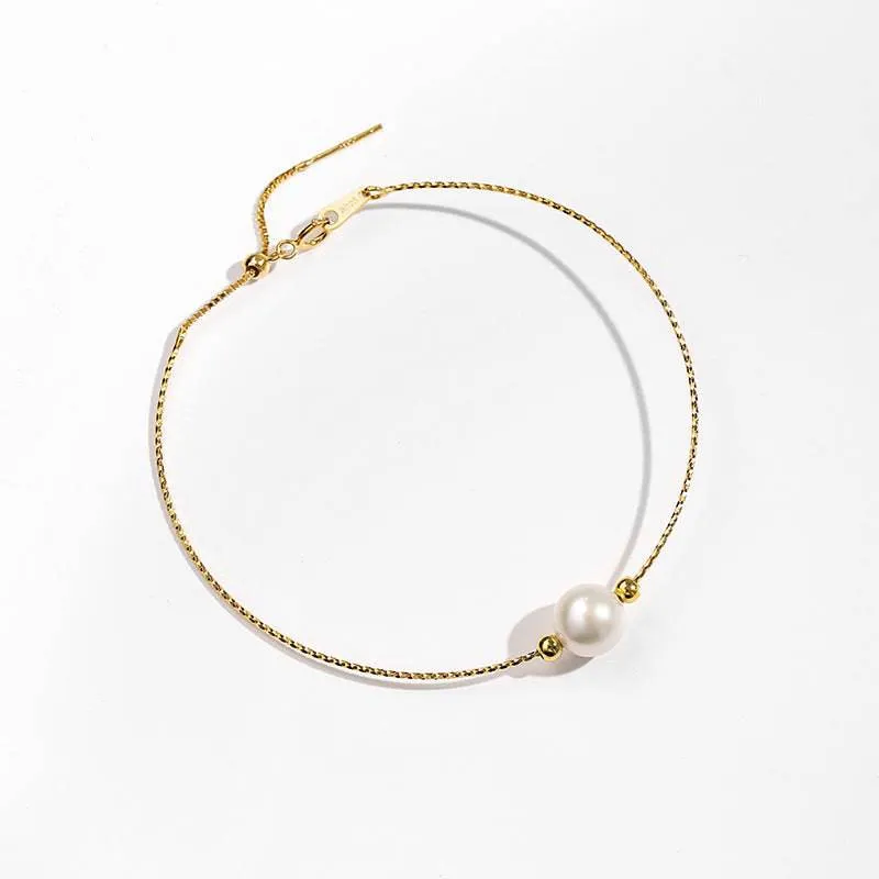 8-9mm Floating Pearl Chain Bracelet