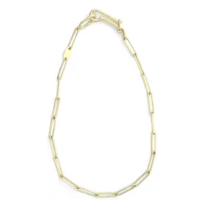 Elongated Silk Link Chain Bracelet
