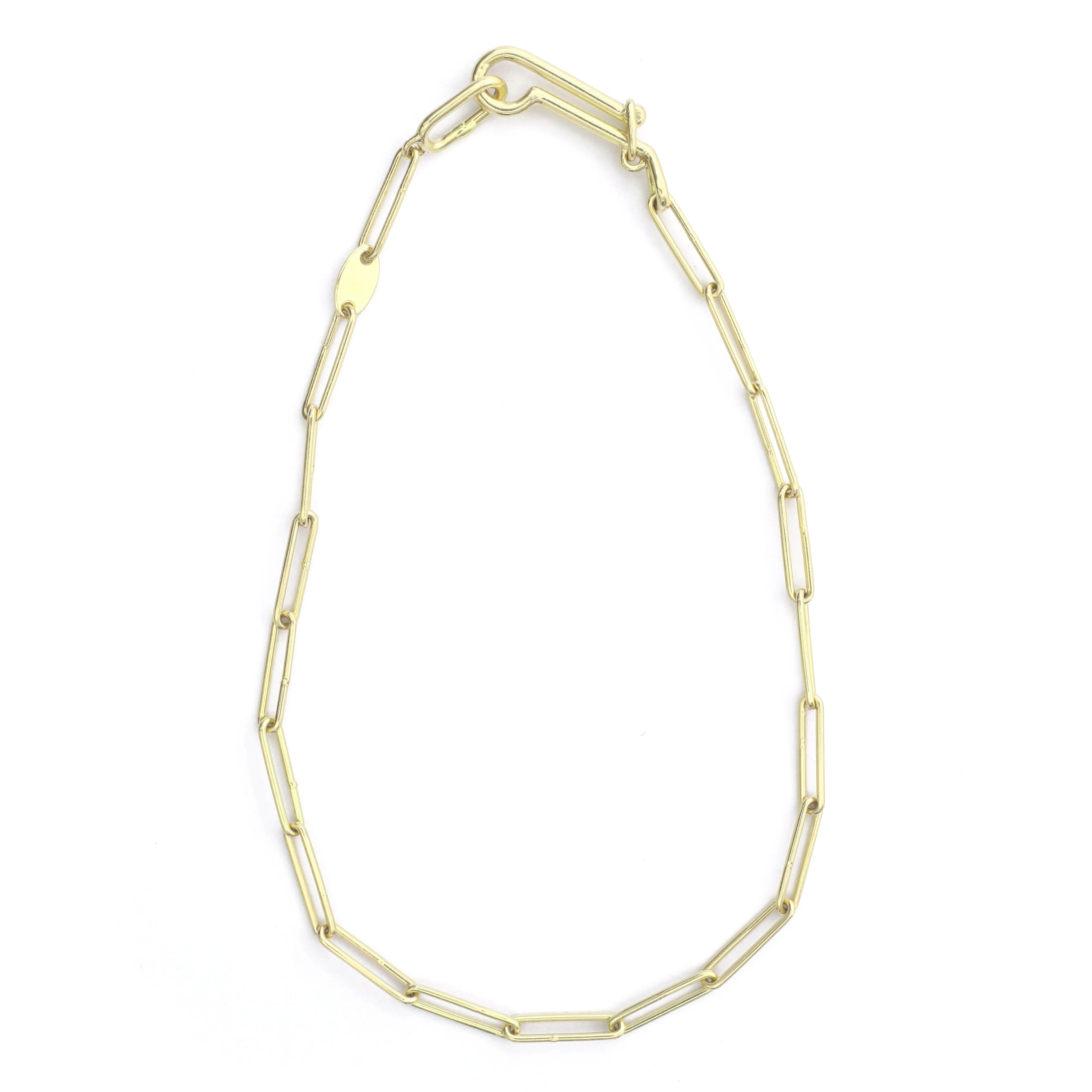 Elongated Silk Link Chain Bracelet