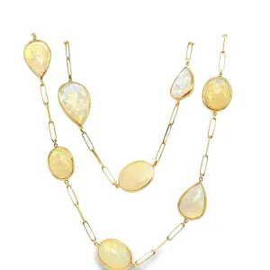 Fine Faceted Opal Necklace