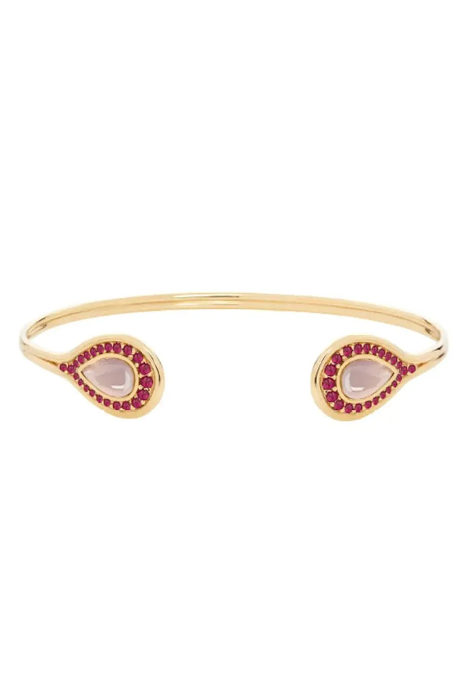 Fluid Framed Stone Bracelet