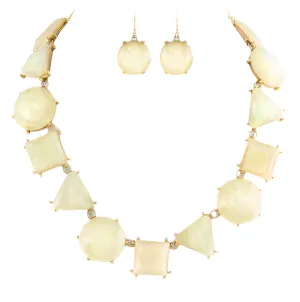 Geo Opal Necklace Set