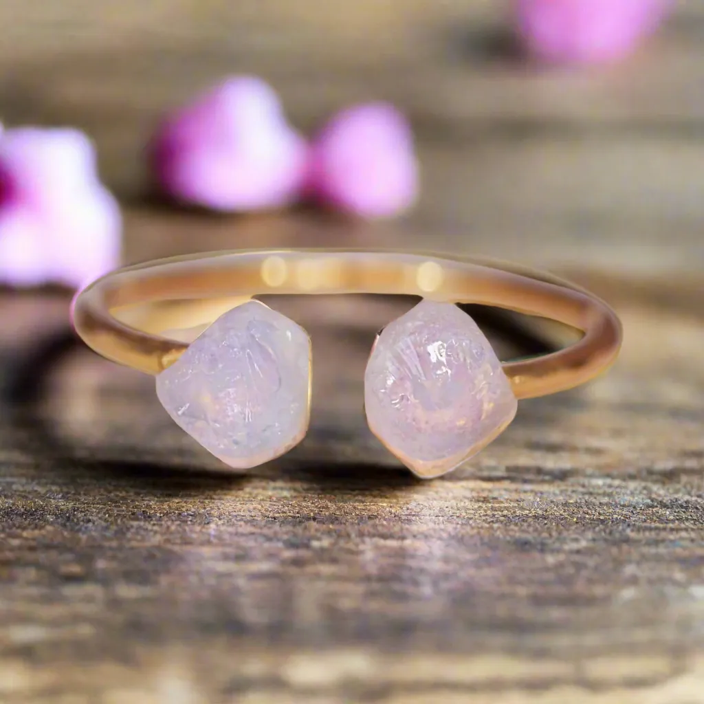 Gold Little Raw Opal Ring