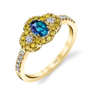 Graceful Enjoyment - 14K Yellow Gold Natural Alexandrite Ring