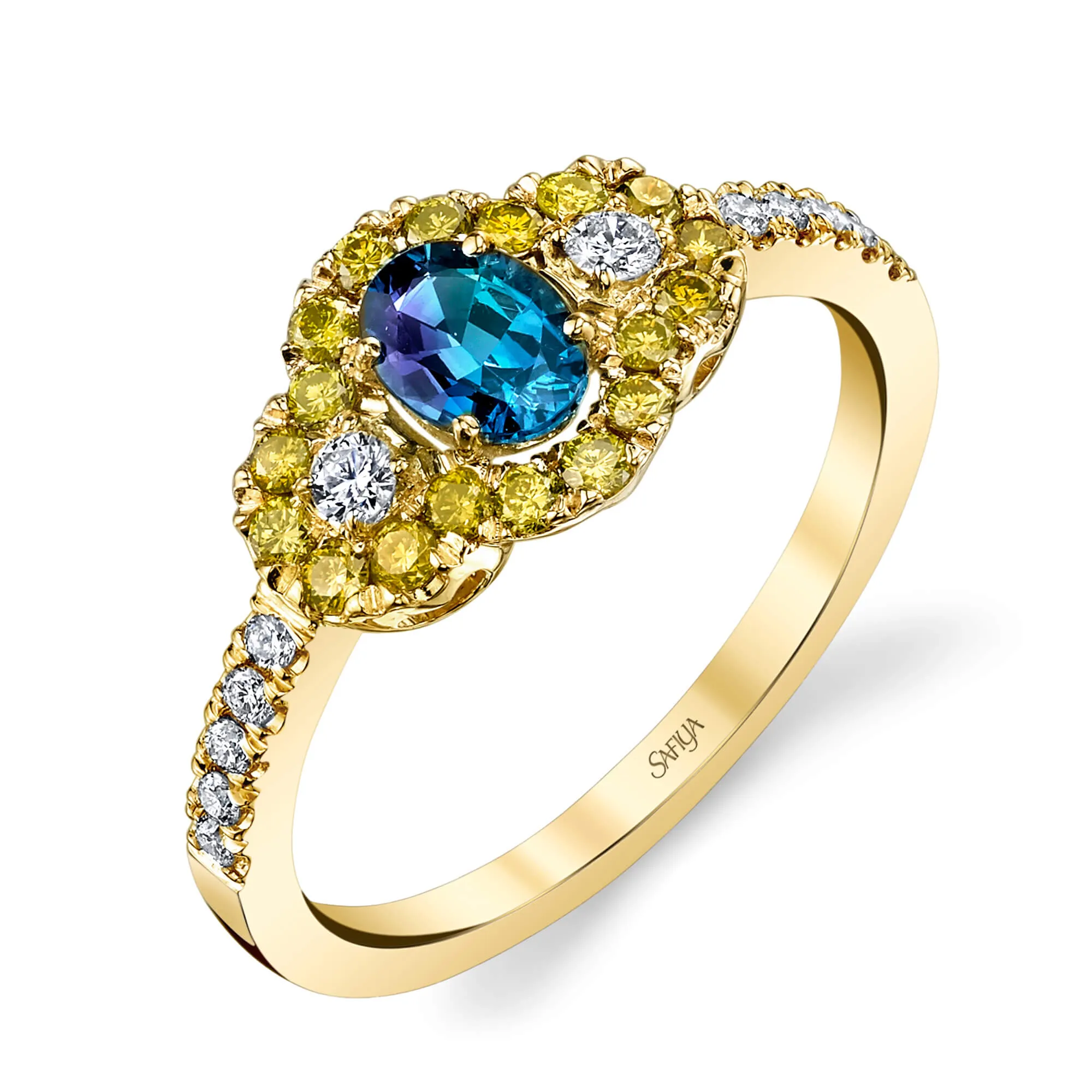 Graceful Enjoyment - 14K Yellow Gold Natural Alexandrite Ring