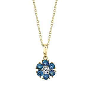 Graceful Floret - 14K Yellow Gold Natural Alexandrite Pendant