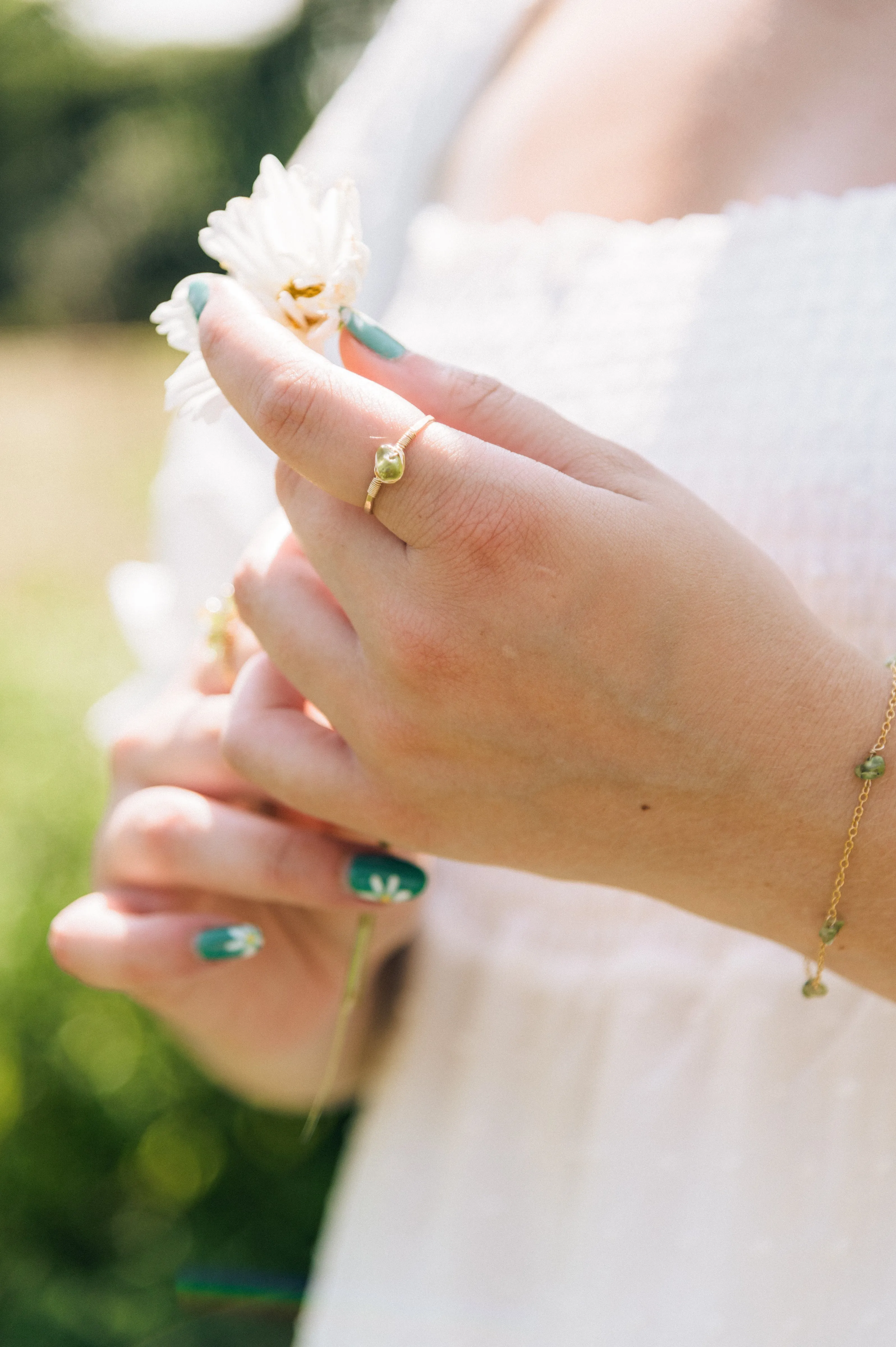 Mineral Stacking Ring | Peridot