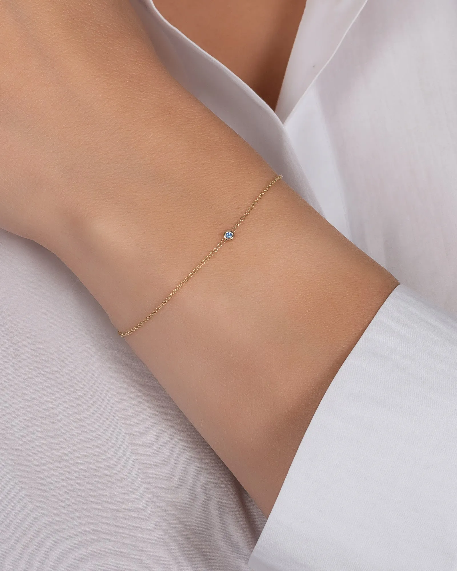 Mini Birthstone Bezel Bracelet