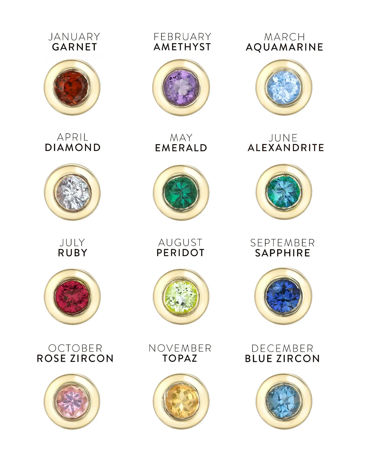 Mini Birthstone Bezel Bracelet