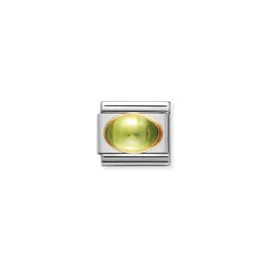 Nomination Classic Oval Peridot 18ct Gold Charm