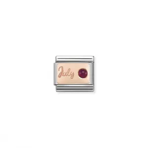 Nomination Composable Link July, Ruby Stone, 9K Rose Gold