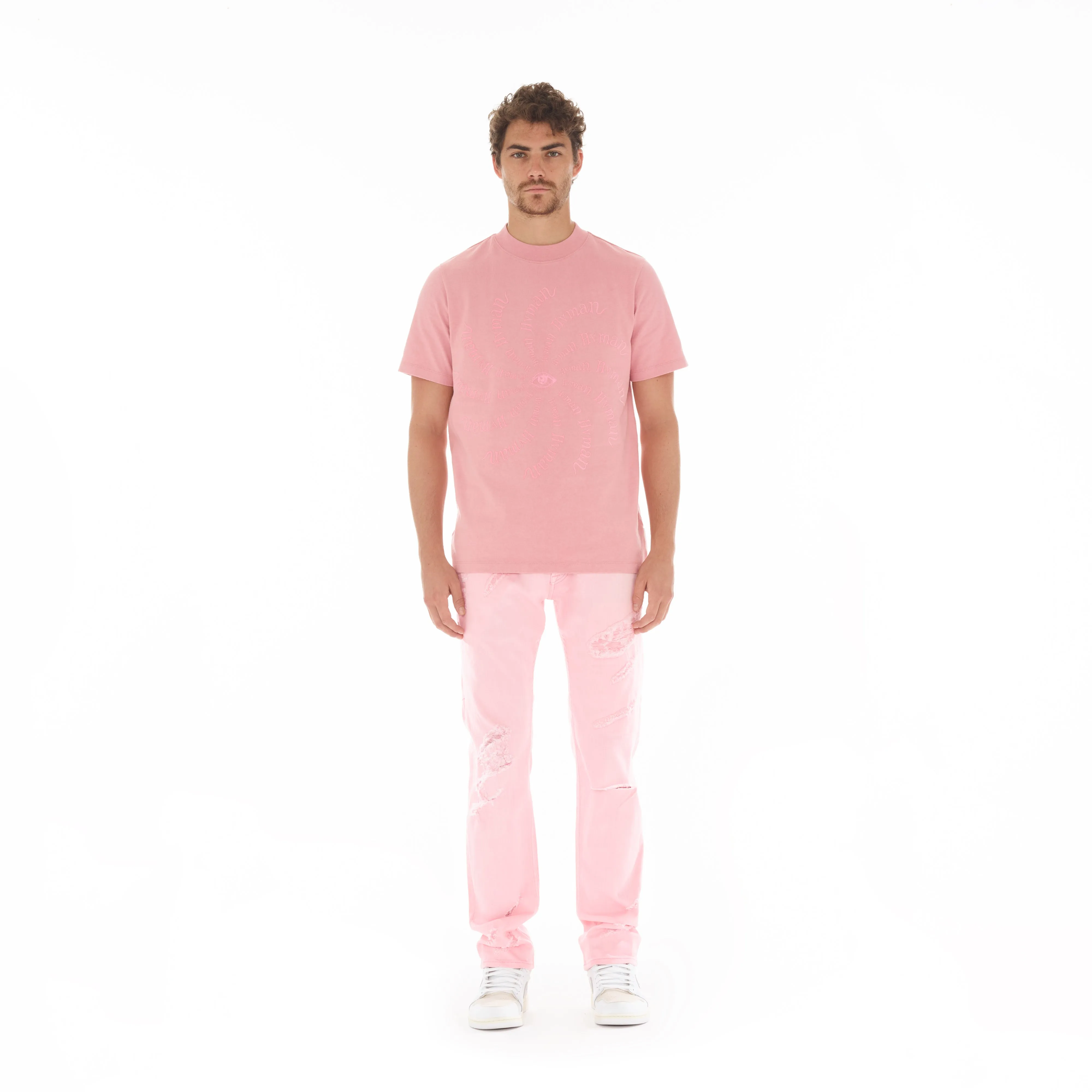 NOVELTY TEE "EYE" IN CORAL