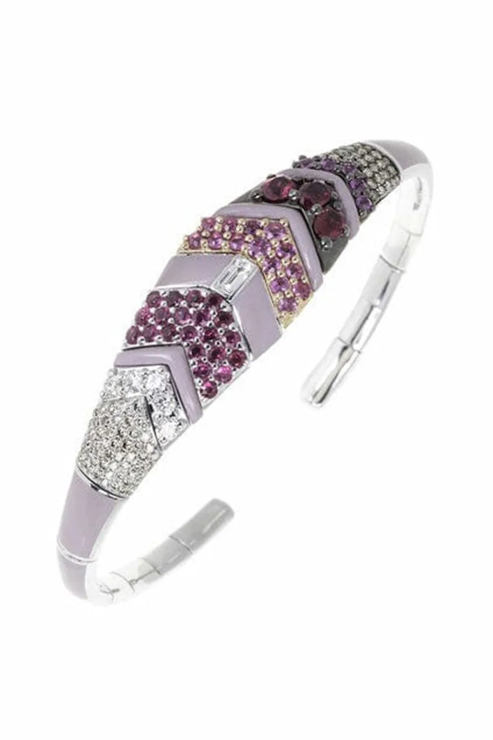 Oui Pink Enamel Bracelet