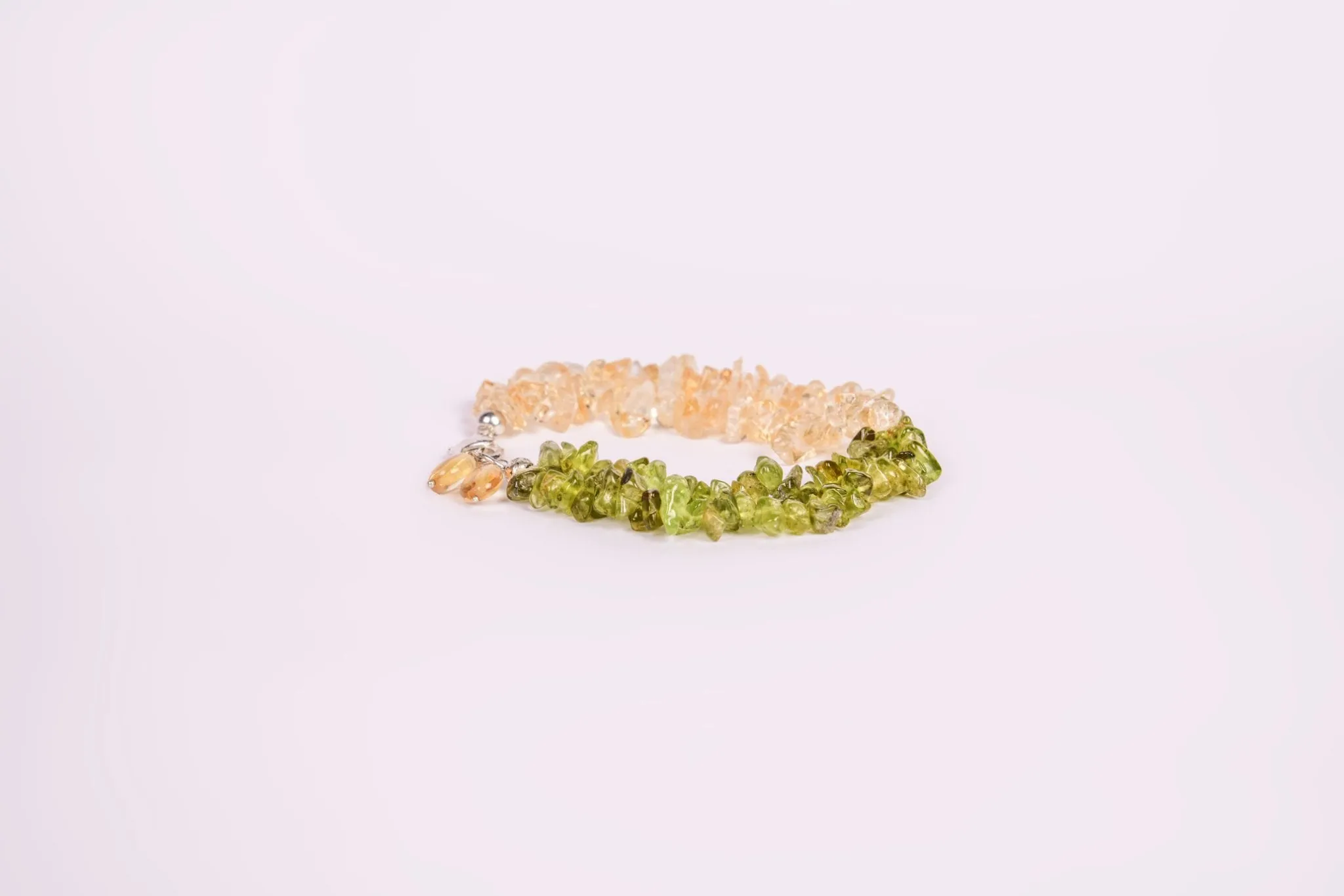 Peridot & Citrine Chipped Bracelet