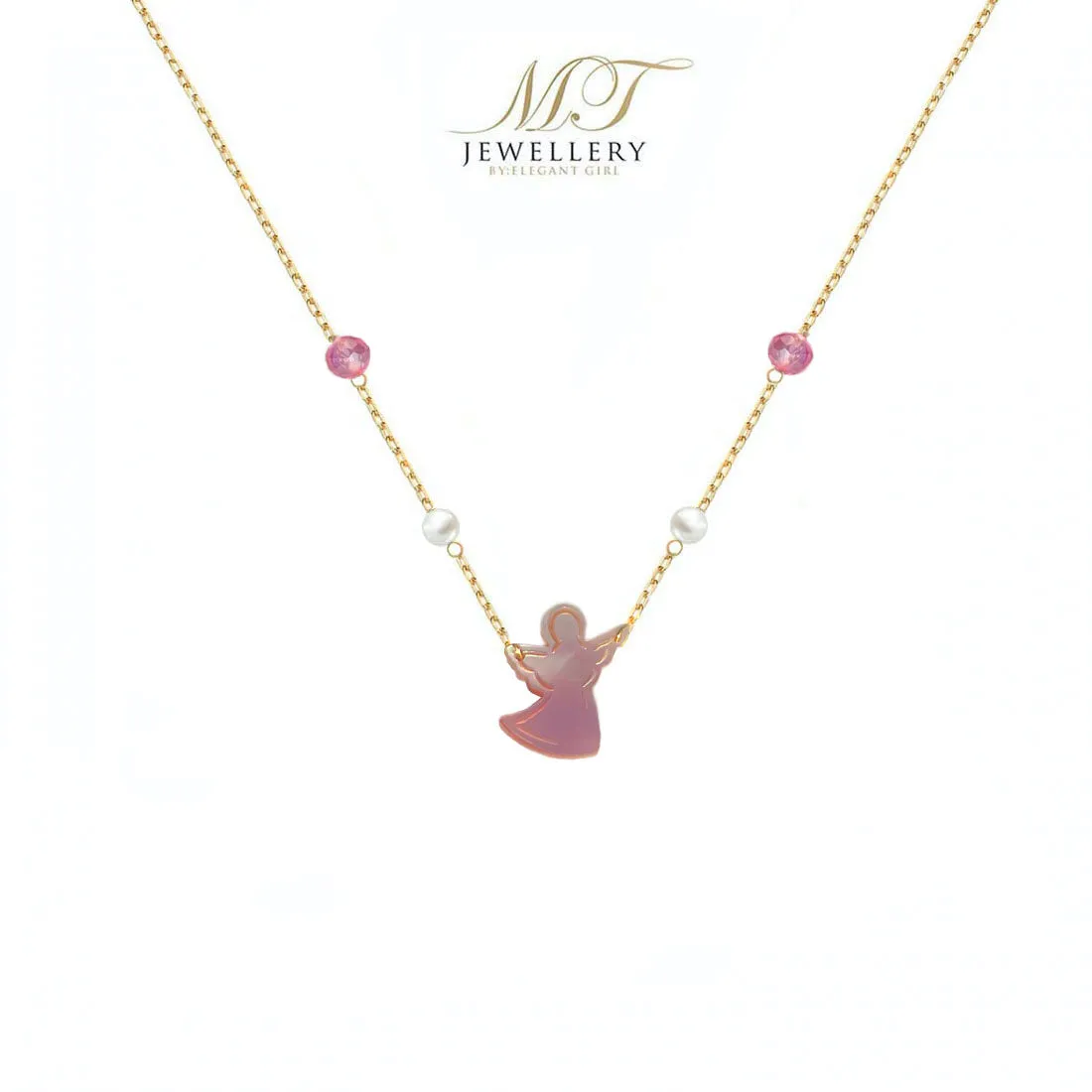 PINK ANGEL OPAL NECKLACE