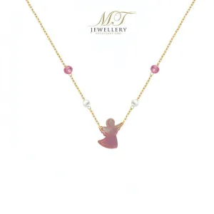 PINK ANGEL OPAL NECKLACE