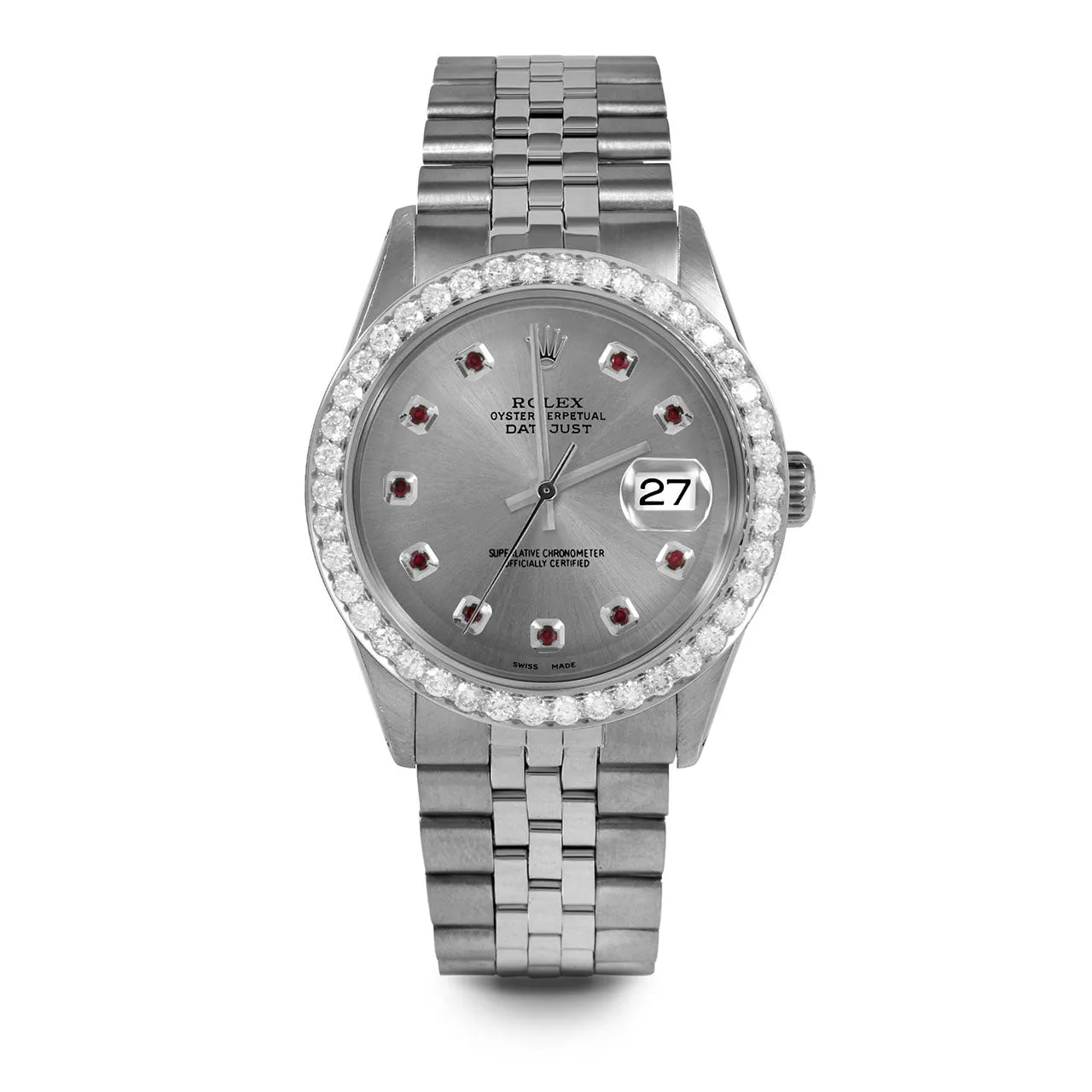 Rolex Datejust 36mm | 1601-SS-SLT-RBY-AM-25CT-JBL