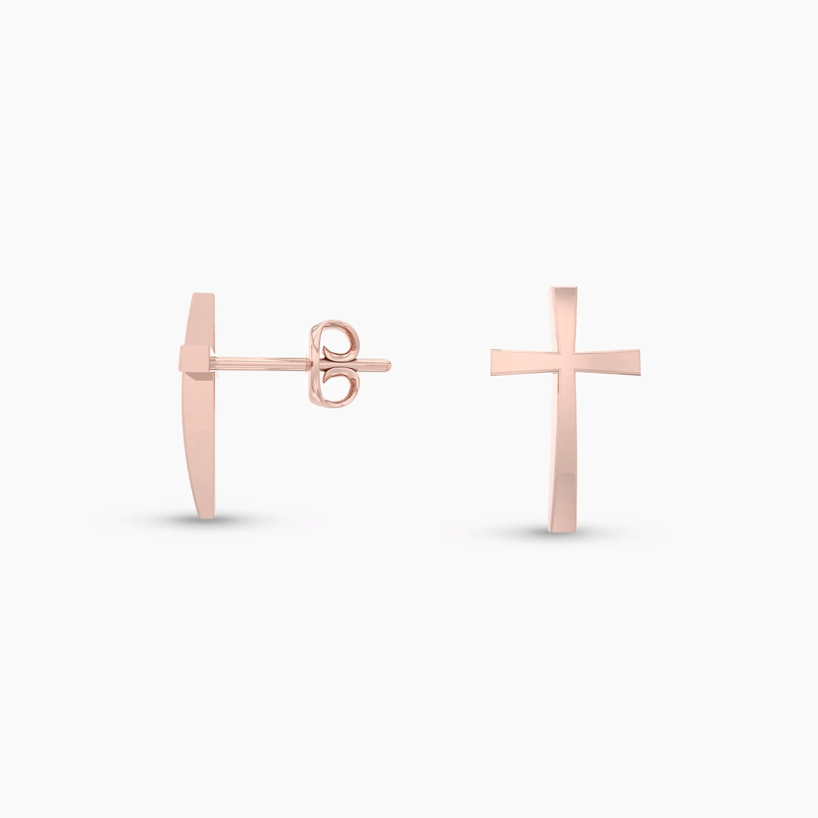 Rose Gold VAIRAM Divine Holy Cross Earstud