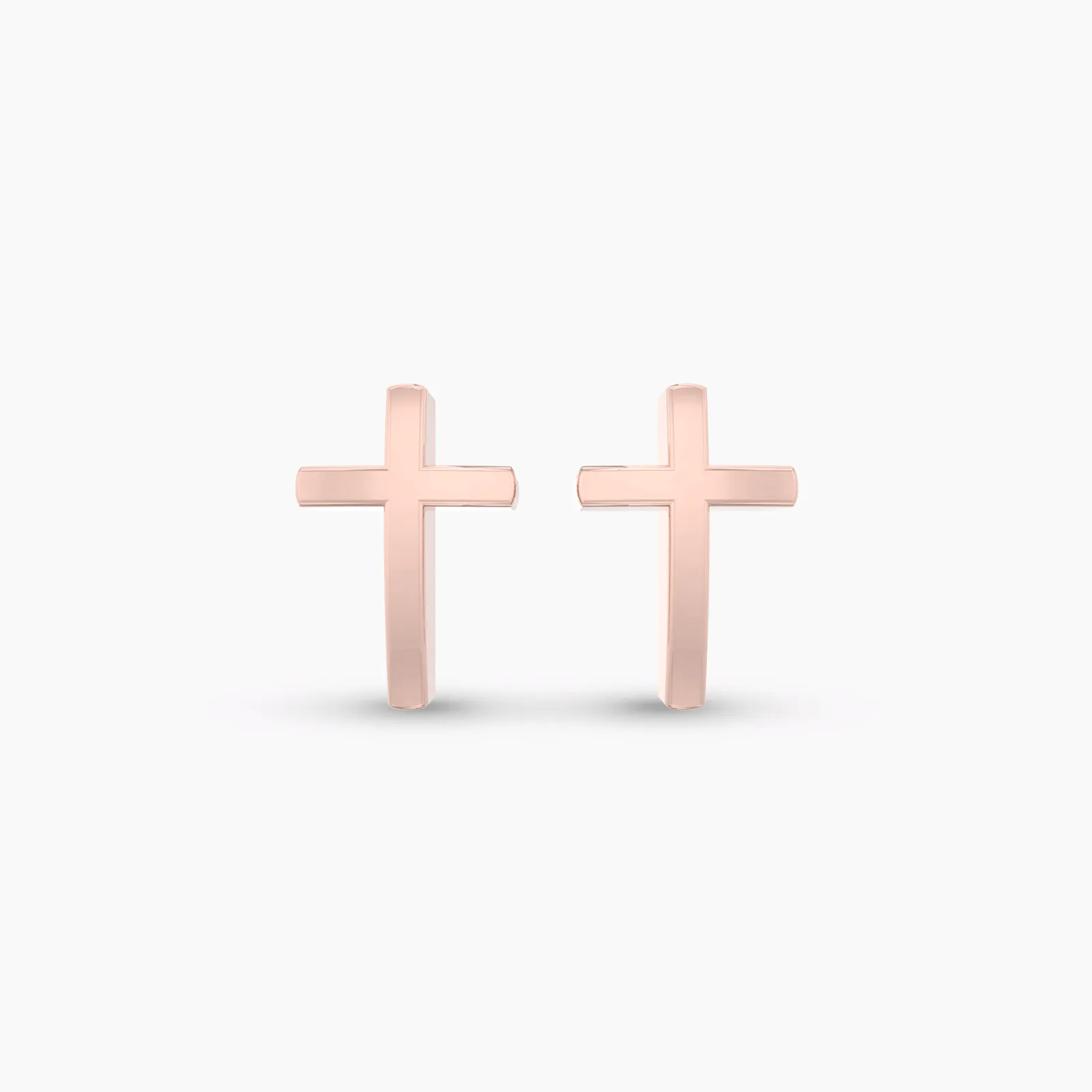 Rose Gold VAIRAM Golden Holy Cross Earstud
