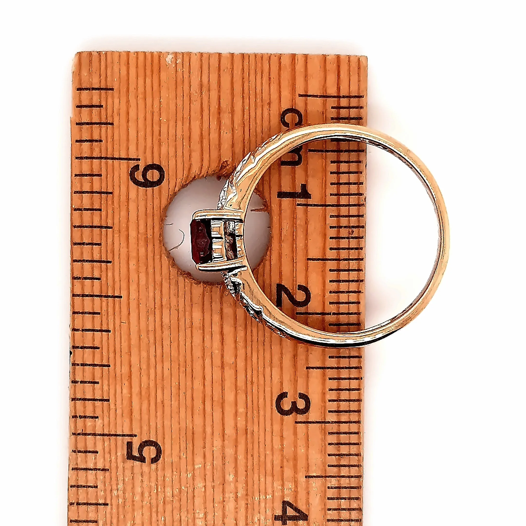 Ruby & Diamond Yellow Gold Ring