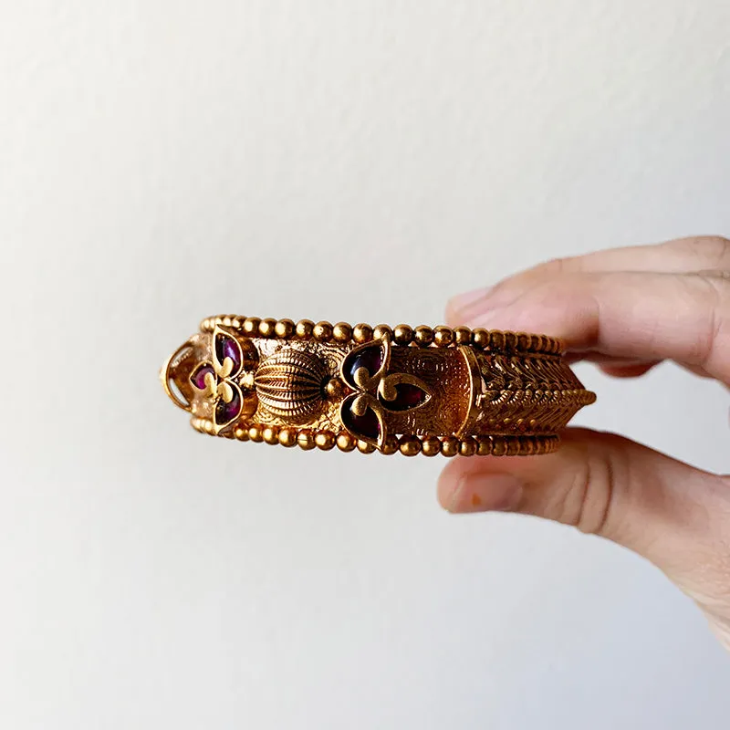 Ruby Matte Tear Drop Bangles