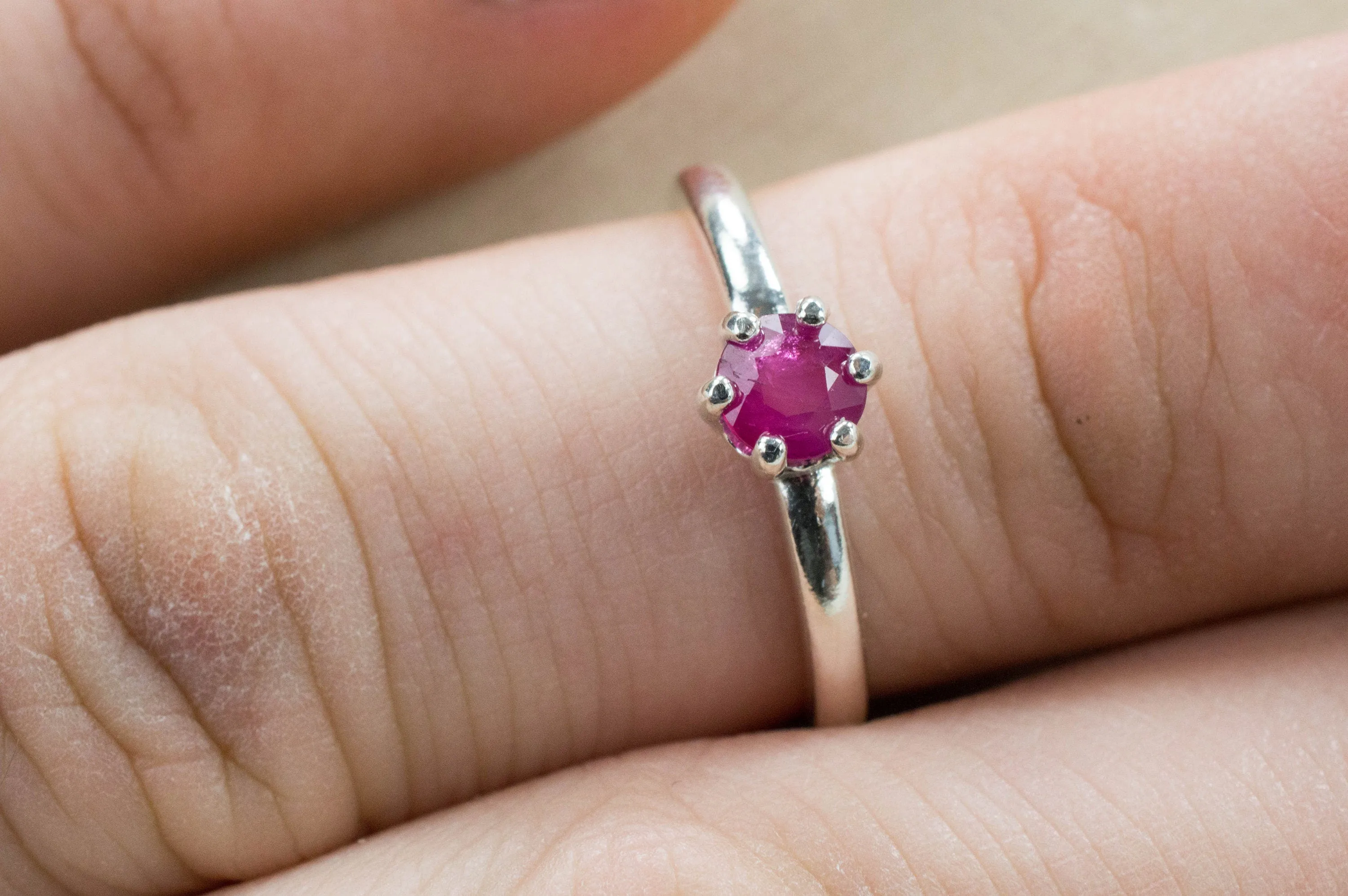 Ruby Ring; Genuine India Ruby