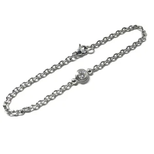 Series 8 | Simplicity Double Bezel, Solitaire Bracelet in Platinum, .25 ct. Dia.