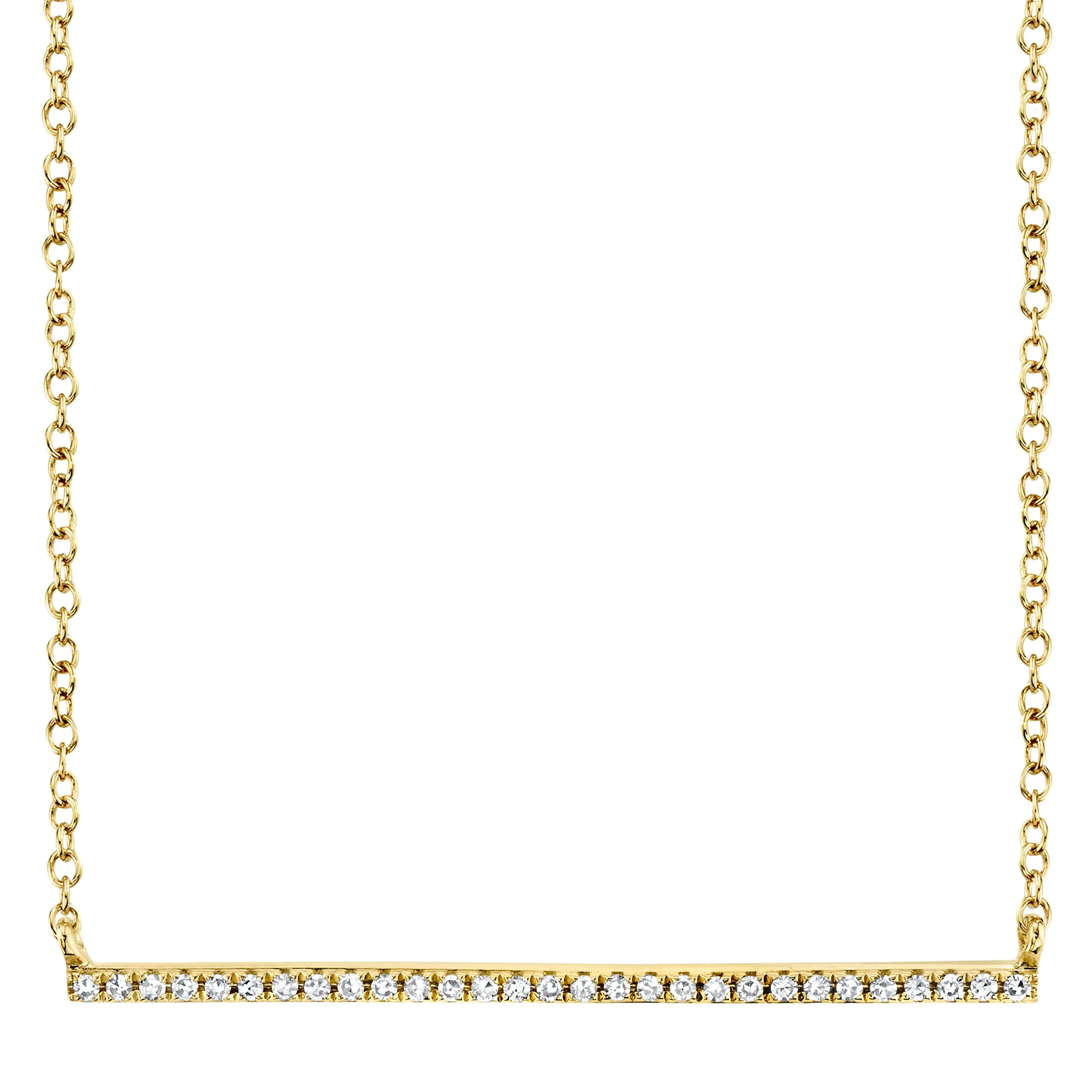 Shy Creation .08ctw Diamond Bar Necklace