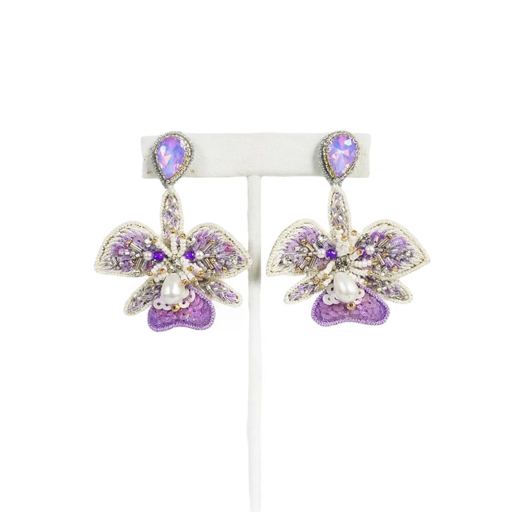 Stella - Lilac and White (Necklace   Earrings)