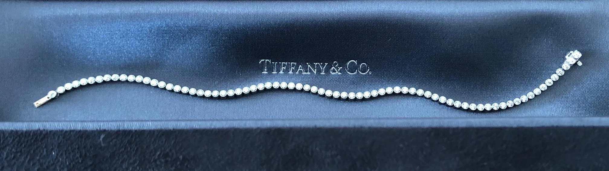 Tiffany & Co. 1.41tcw Diamond Jazz Tennis Bracelet Platinum Receipt/Boxes $15700