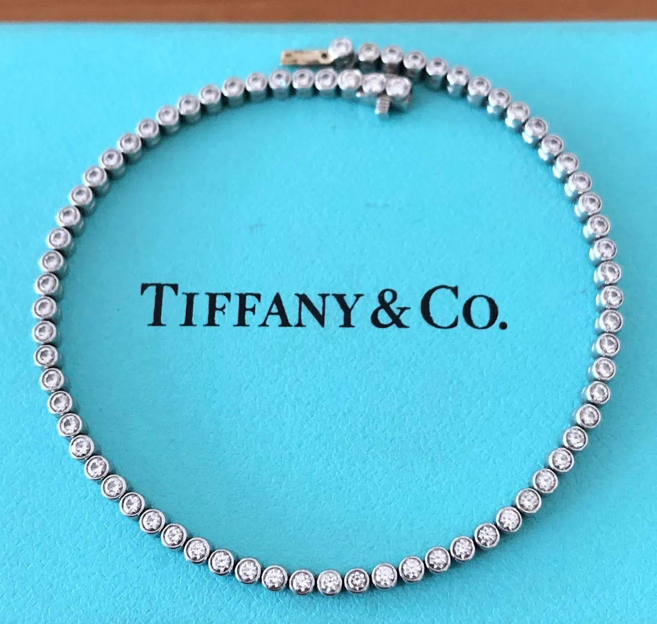 Tiffany & Co. 1.41tcw Diamond Jazz Tennis Bracelet Platinum Receipt/Boxes $15700