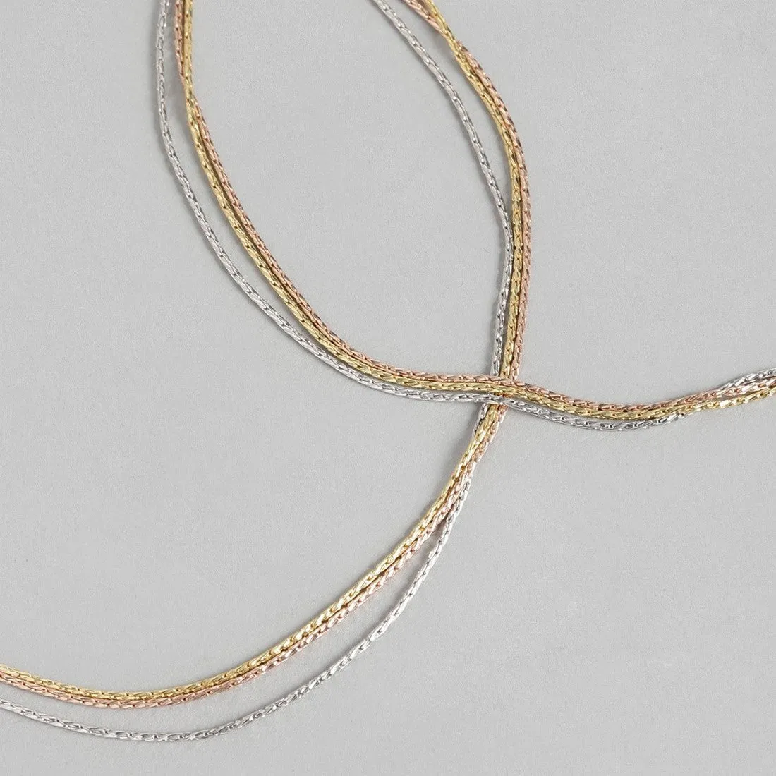 Triple Layered Chain 925 Sterling Silver Anklet