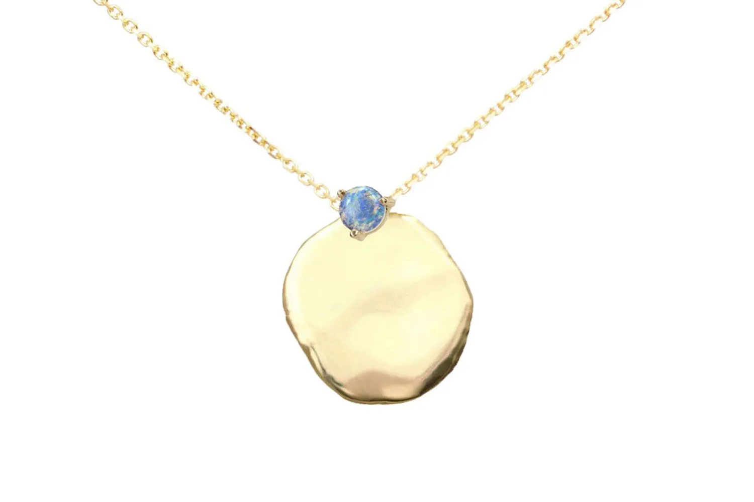 XL Opal Disc Necklace