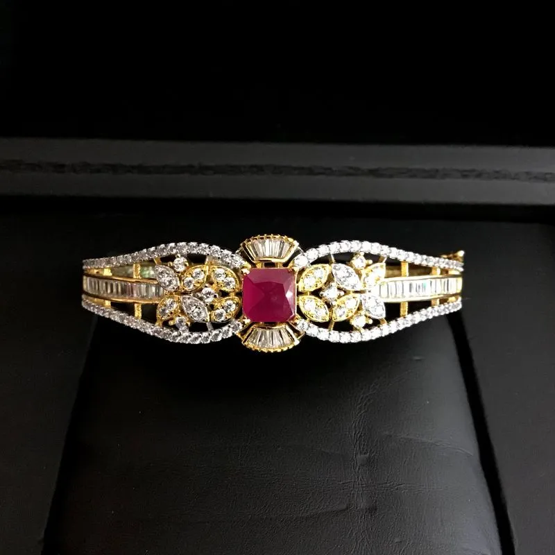 Zircon/AD Ruby Bracelet