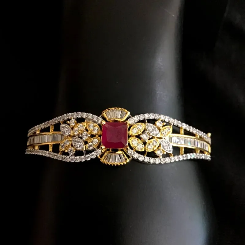 Zircon/AD Ruby Bracelet